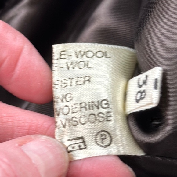 Vintage Horst Mandel Stylish Houndstooth Belted Wool Winter Coat - Picture 11 of 11